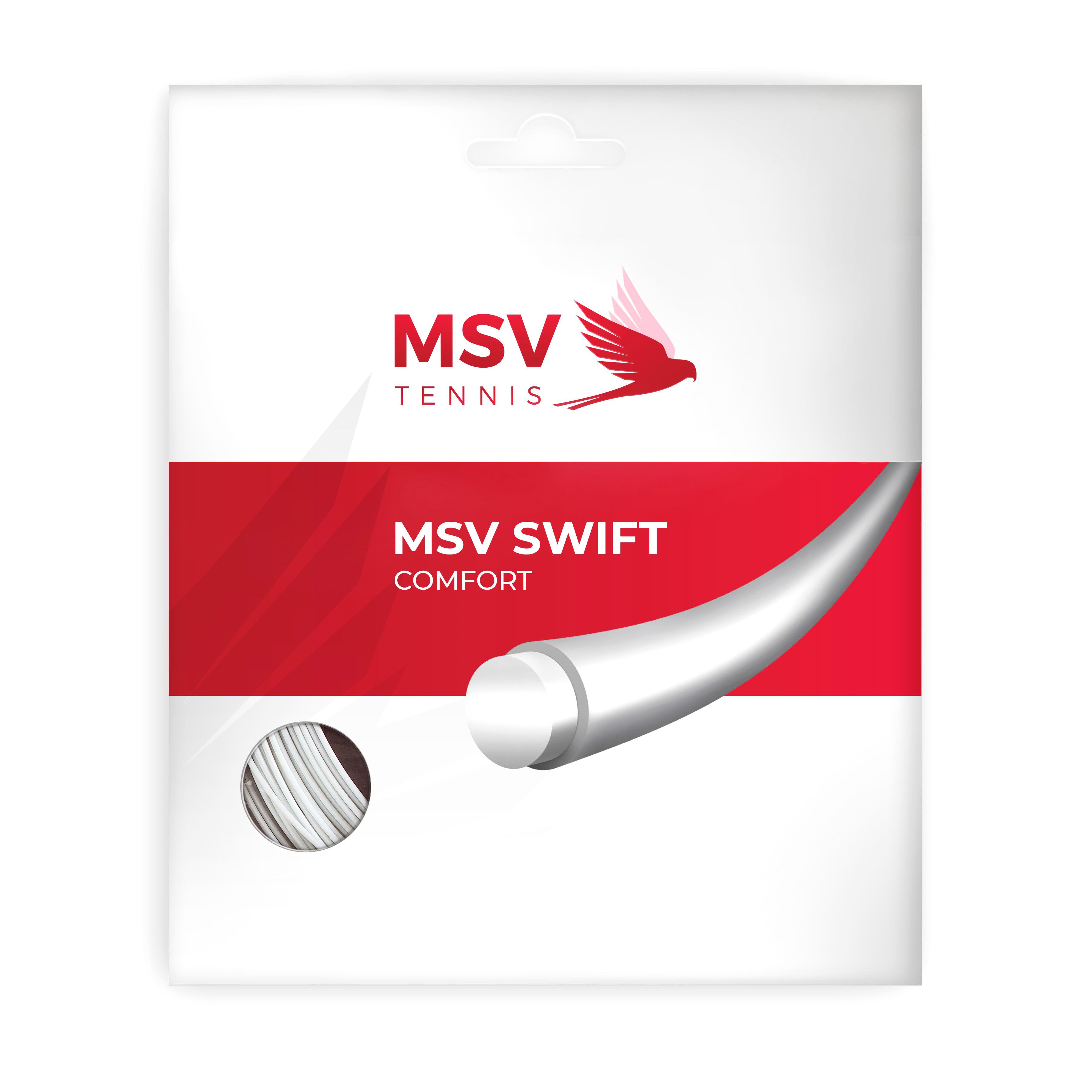 MSV SWIFT Tennis String 12m 1,30mm/16 G white